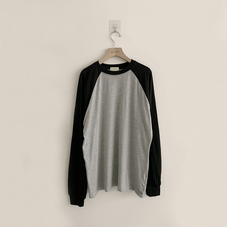 ラウンドルーズフィット長袖Tシャツ(6color)