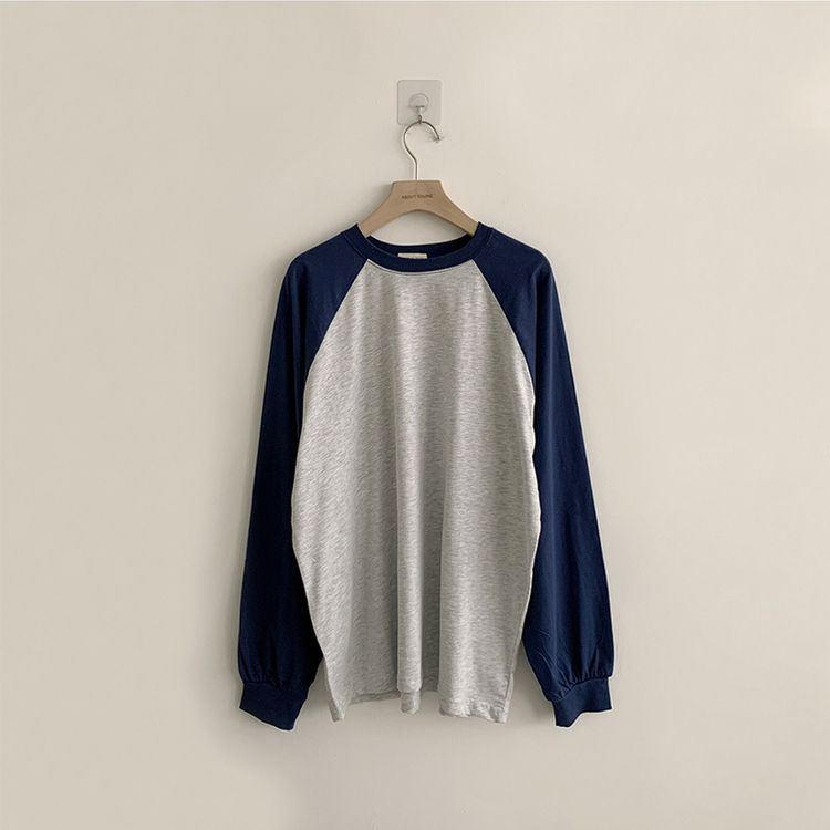 ラウンドルーズフィット長袖Tシャツ(6color)