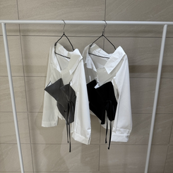 レイヤードワンオフシャツブラウス