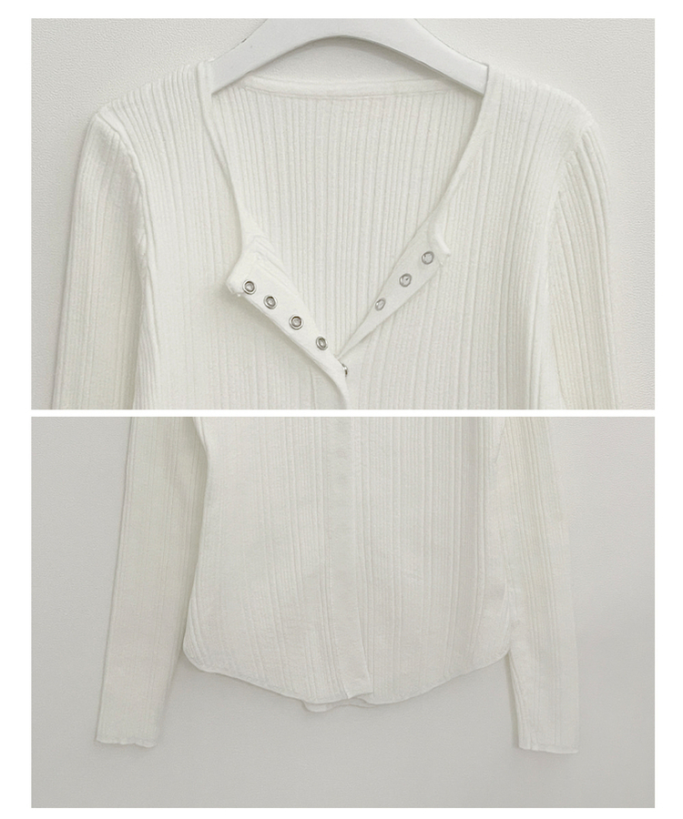 ボタンルーズスリムニットカーディガン