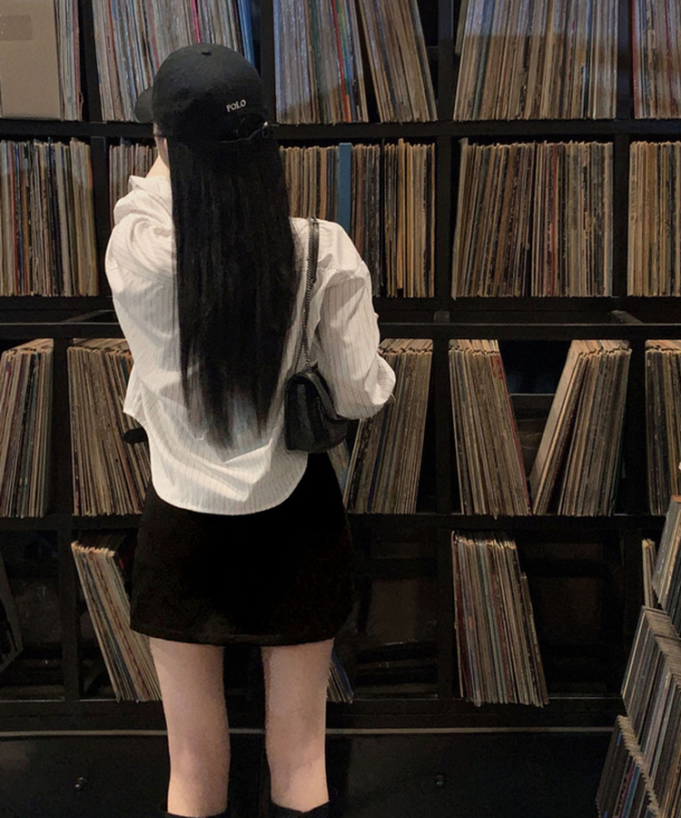 벨트SET 파이 페이크 포켓 A라인 미니 스커트 블랙