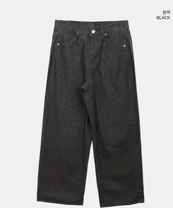 デイジーフラワーワイドデニムパンツ