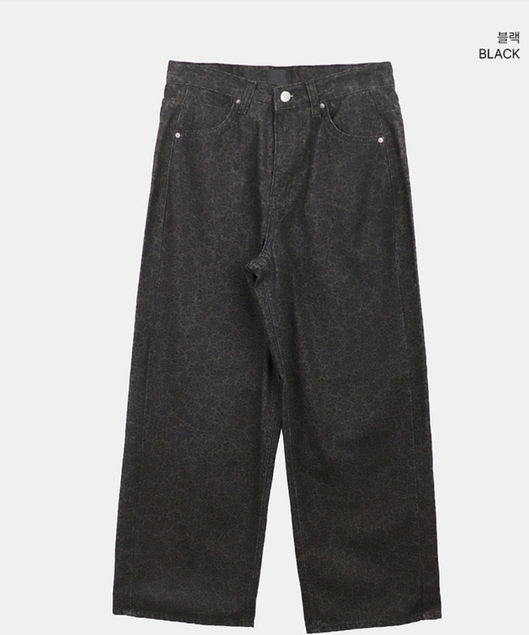 デイジーフラワーワイドデニムパンツ