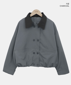 ボタンバイカラークロップジャケット