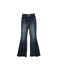 ウォッシュミッドブルーブーツカットパンツ