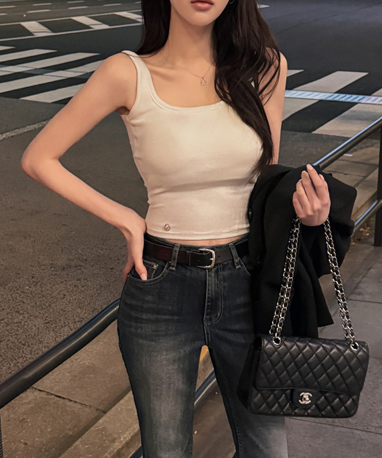 ウォッシュミッドブルーブーツカットパンツ MID DENIM