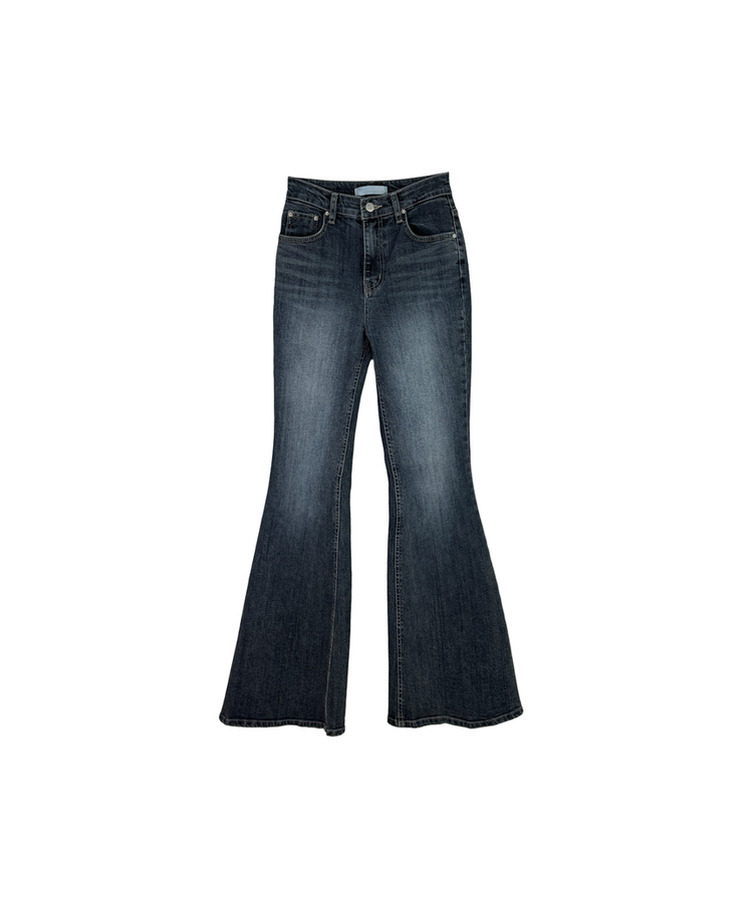 ウォッシュミッドブルーブーツカットパンツ