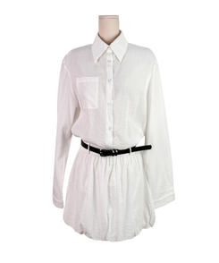 【ベルト付き】バルーンスコットンワンピース