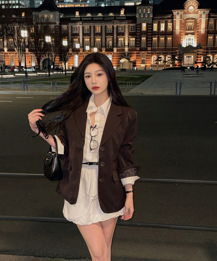 【ベルト付き】バルーンスコットンワンピース WHITE