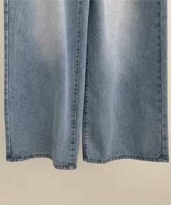 【丈別】ウォッシュワイドデニムコットンパンツ(6color)