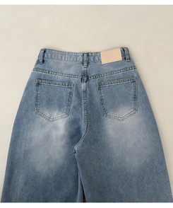 【丈別】ウォッシュワイドデニムコットンパンツ(6color)