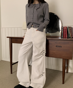 ベーシック リベットパンツ IVORY