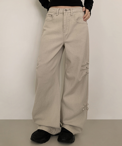 ベーシック リベットパンツ CREAM