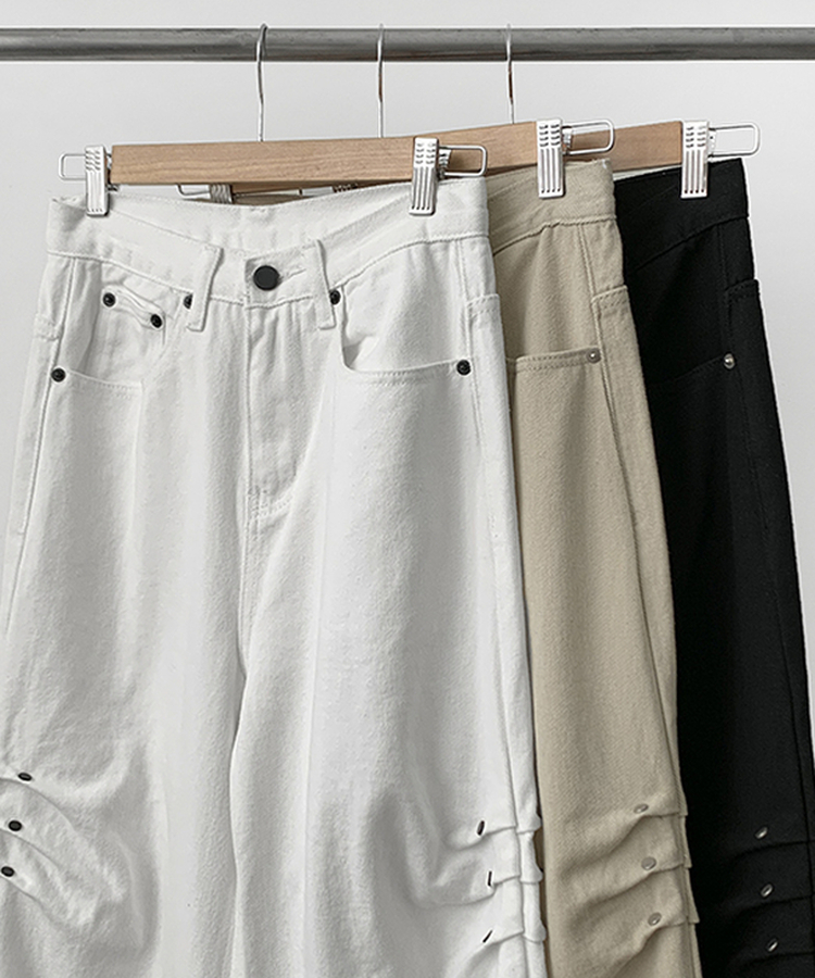 ベーシック リベットパンツ