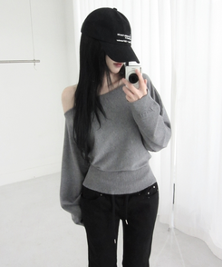 ロアオフニット(5color) GREY