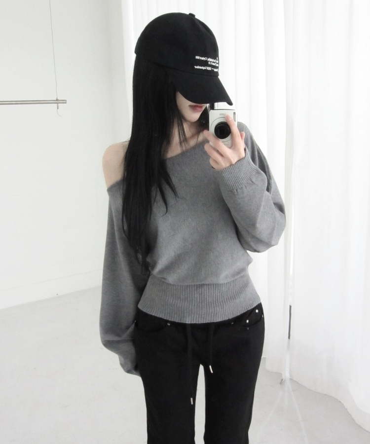 ロアオフニット(5color) GREY