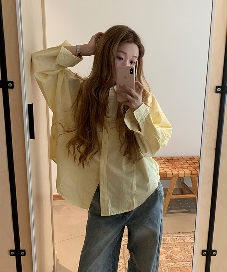 ルーズボタンシャツ LEMON