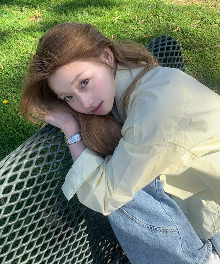 ルーズボタンシャツ LEMON