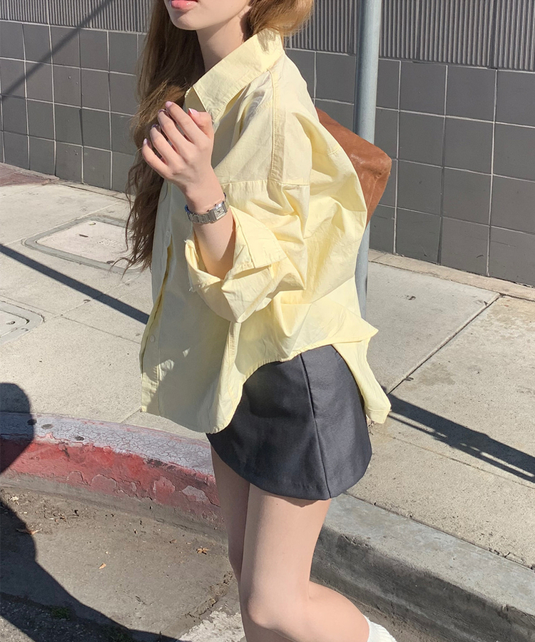 ルーズボタンシャツ LEMON