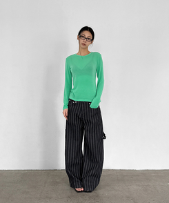 ラウンドテンセル長袖Tシャツ(8color) MINT