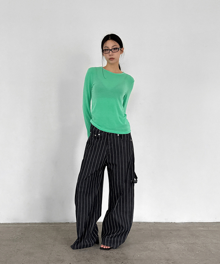 ラウンドテンセル長袖Tシャツ(8color) MINT