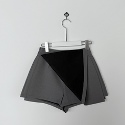 Aラインレイヤードミニスカート