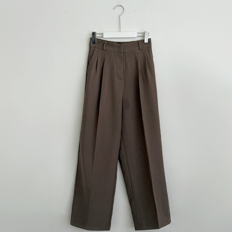 【丈別】ピンストライプワイドスラックス