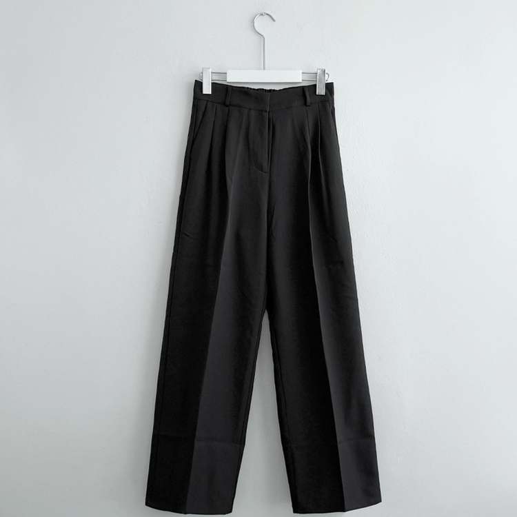 【丈別】ピンストライプワイドスラックス