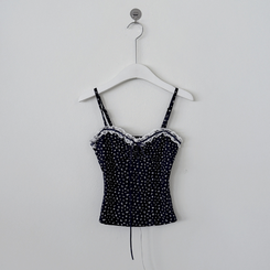 【SET】レイヤードリボンレースフラワーカーディガン