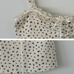 【SET】レイヤードリボンレースフラワーカーディガン