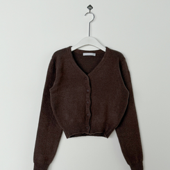 Vネックレイヤードニットカーディガン(12color)
