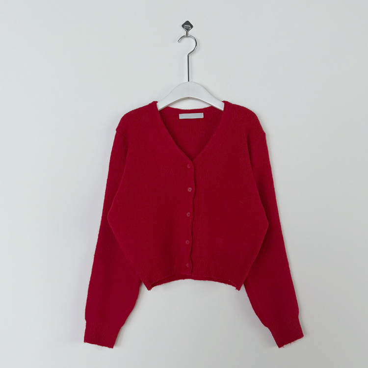 Vネックレイヤードニットカーディガン(12color)