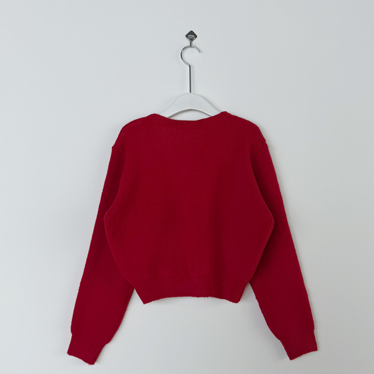 Vネックレイヤードニットカーディガン(12color)