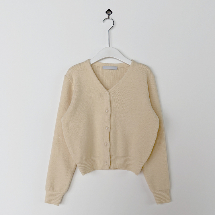 Vネックレイヤードニットカーディガン(12color)