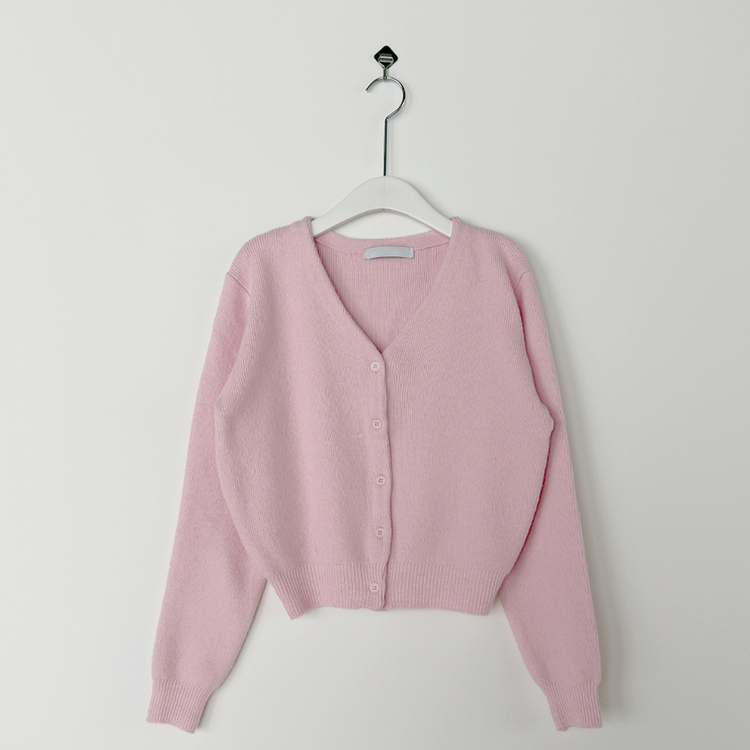 Vネックレイヤードニットカーディガン(12color)