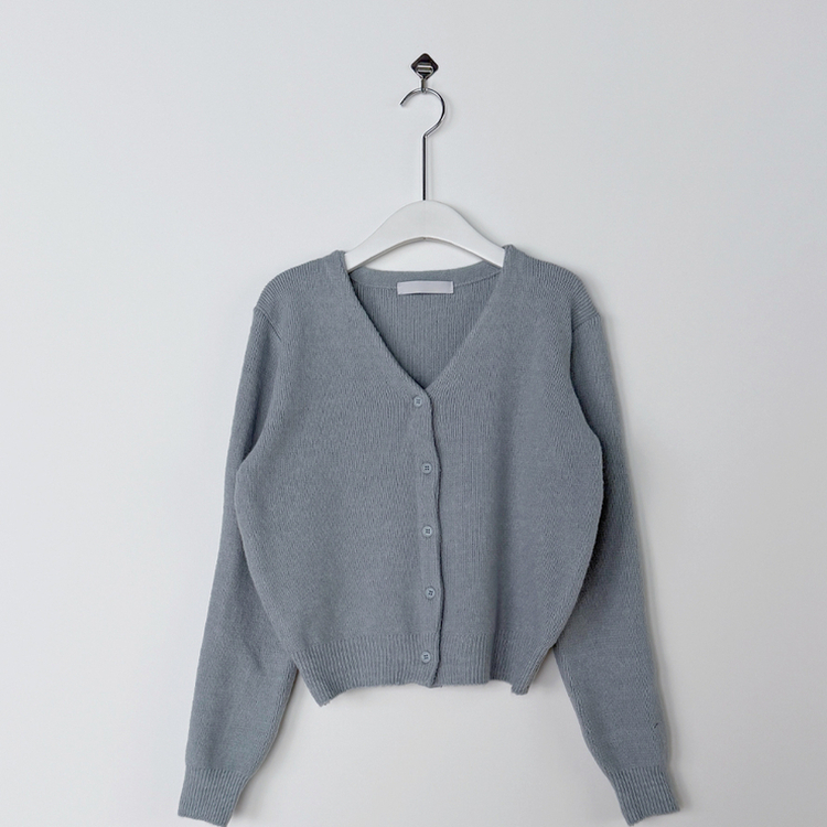 Vネックレイヤードニットカーディガン(12color)