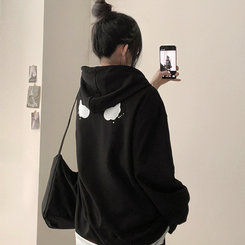 バッグエンジェルフードパーカー(5color) BLACK