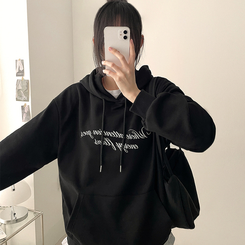 バッグエンジェルフードパーカー(5color) BLACK