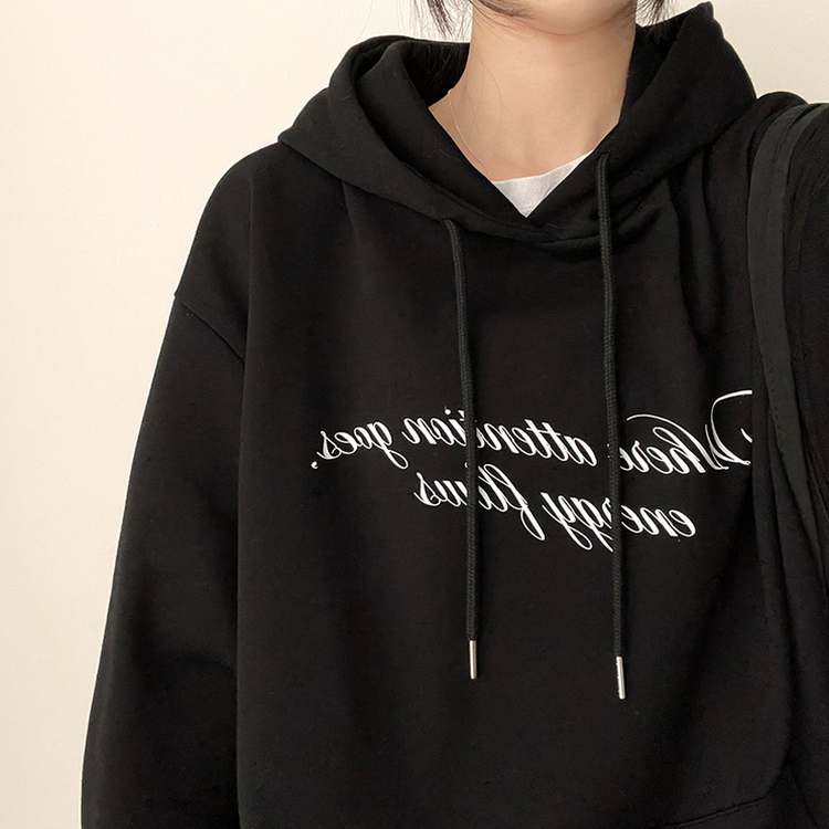 バッグエンジェルフードパーカー(5color) BLACK