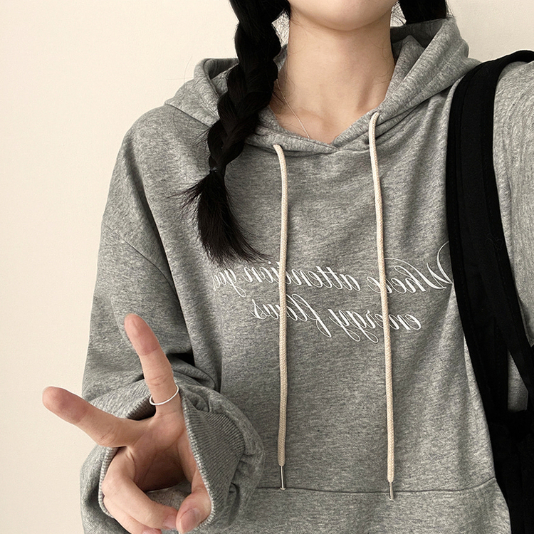 バッグエンジェルフードパーカー(5color) GREY