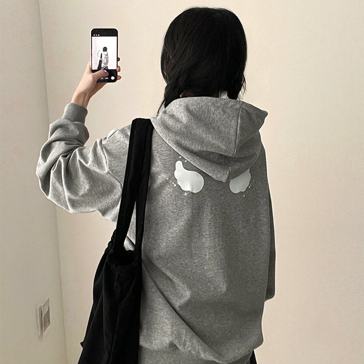 バッグエンジェルフードパーカー(5color) GREY