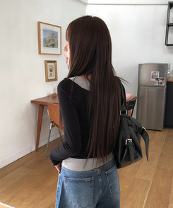 イカラーレイヤード長袖Tシャツ MINT