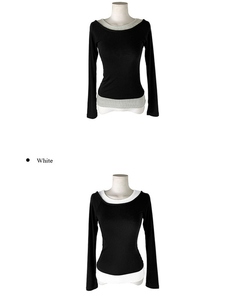 イカラーレイヤード長袖Tシャツ