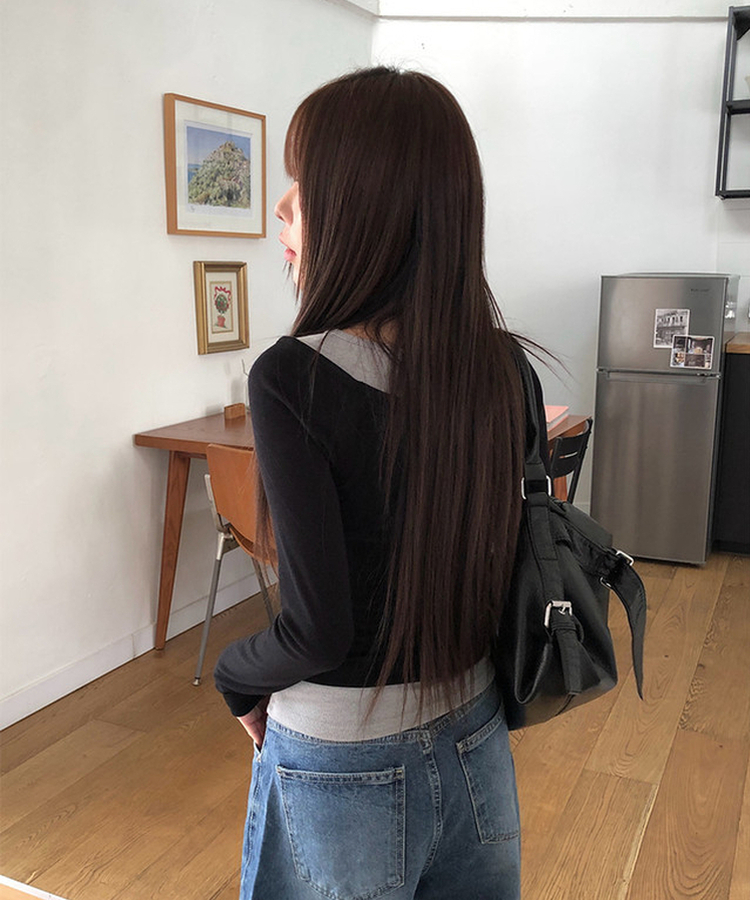 イカラーレイヤード長袖Tシャツ MINT