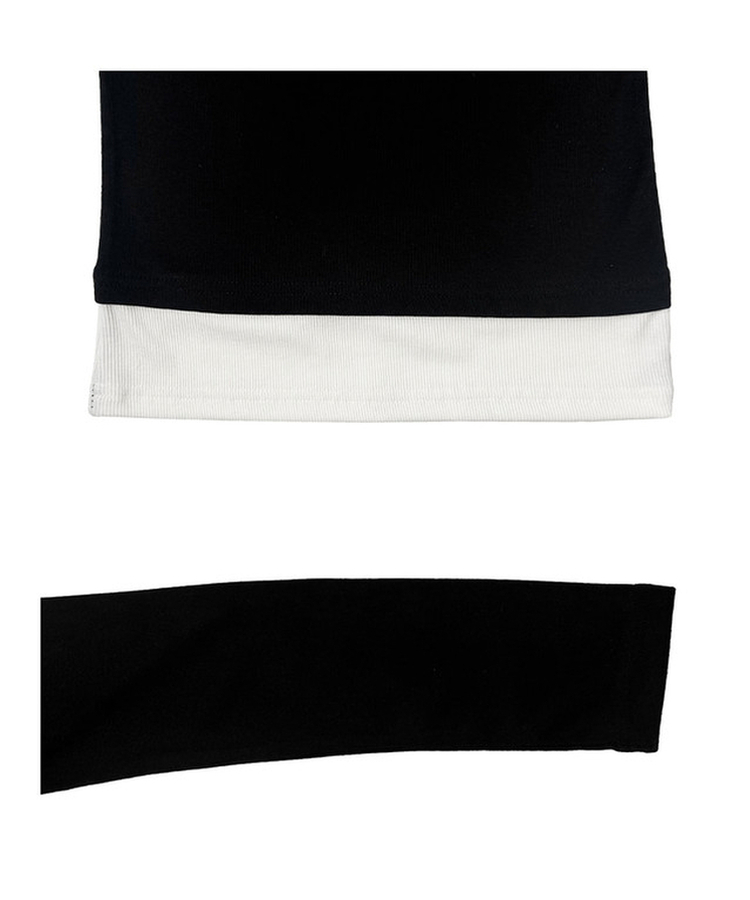 イカラーレイヤード長袖Tシャツ