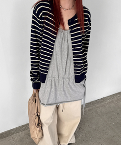 スナップコットンバンディングパンツ CREAM