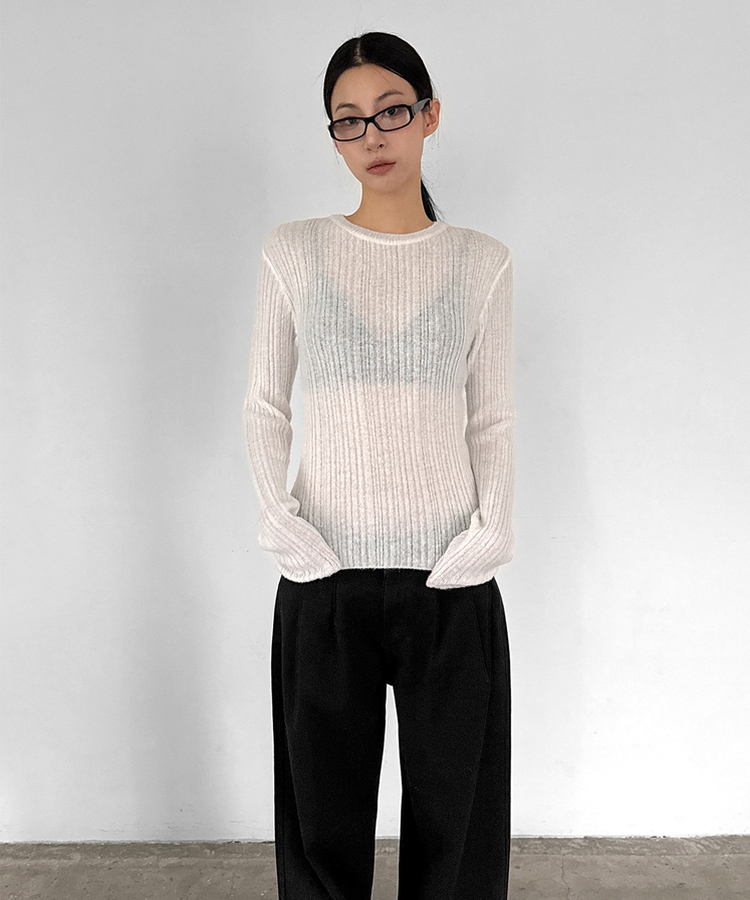 ミウワイドコットンパンツ BLACK