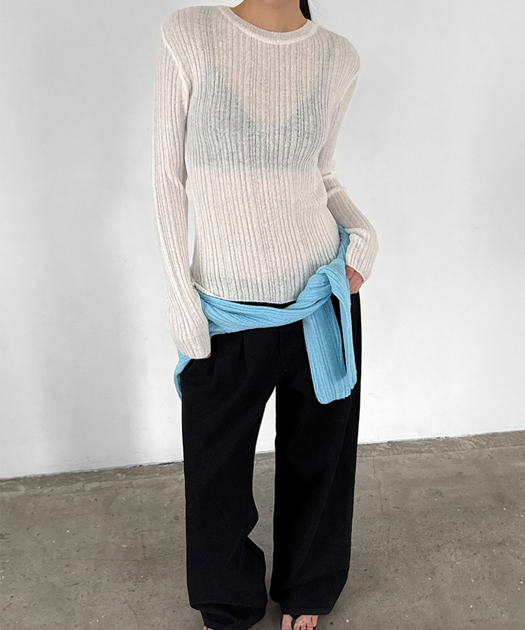 ミウワイドコットンパンツ BLACK