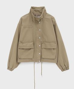 ヘリンボーンハイネックジャンパー