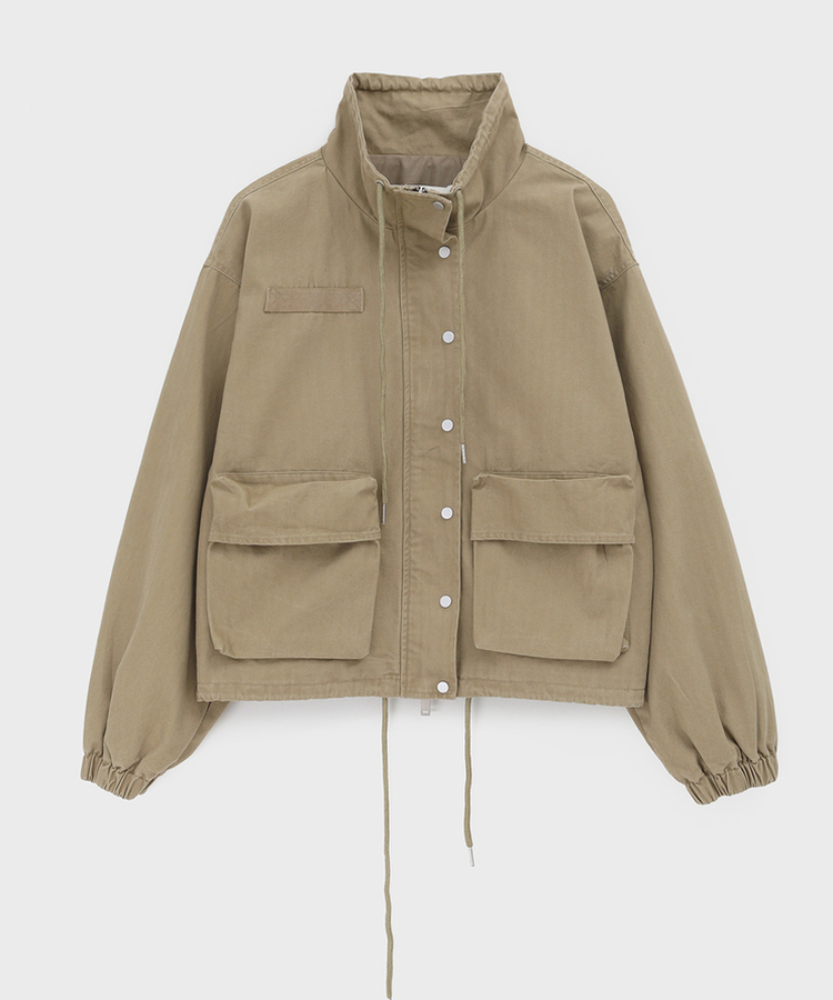 ヘリンボーンハイネックジャンパー